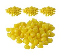 Ciieeo Lot de 400 Leurres Souples Flottants Imitation Maïs Artificiel Jaune pour Pêche la Carpe et Eau Douce, Appâts Artificiels Flexibles, Ensemble pour Rivières, Lacs et Étangs