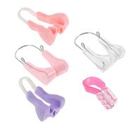 Ciieeo Lot de 5 Clips Correcteurs de Nez en Silicone Doux pour Femmes, Usage Jour et Nuit, Pince-nez Invisible pour Rehausser et Affiner le Pont