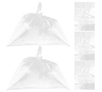 Ciieeo Lot de 5 Housses de Meubles en Polyéthylène Transparent 100x150 Cm, Grosse Taille Épaisse 8 Mil, Protection Anti-poussière et Anti-déchirure pour Déménagement et Rangement Maison