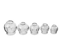 Ciieeo Lot de 5 Ventouses en Verre Épaissies Numérotées Kit de Ventouses Thérapeutiques pour Massage par Aspiration Outil de Ventouse pour Bien-être Musculaire et Stimulation Sanguine