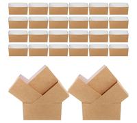 Ciieeo Lot de 50 Boîtes à Sandwich en Papier Anti-graisse Multicolore pour Emballage Alimentaire, Pratique et Stable, pour Petits Déjeuners à Emporter