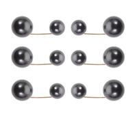 Ciieeo Lot de 6 Broches de Sécurité pour Femme Épingles en Alliage Perles Artificielles Grises Fixation pour Col Châle et Jupe Décoration Mode Élégante pour Fête et Usage Quotidien