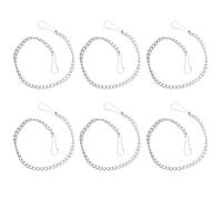 Ciieeo Lot de 6 Chaînettes de Chasse d'Eau en Acier Inoxydable 30 CM Crochets Kit de Remplacement Plupart des Clapets de Toilettes Pièces Robustes et Antirouille pour Réservoir de Chasse