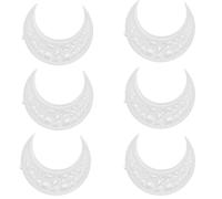 Ciieeo Lot de 6 décorations de Noël en forme de lune - Boîte à bonbons en plastique à remplir - Boules décoratives pour sapin de Noël, à suspendre pendant les fêtes, cadeau de mariage ou de