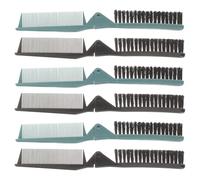 Ciieeo Lot de 6 Peignes à Cheveux Pliables Double Face Peigne Portable pour Coiffage Lisse et Bou ompacts en Plastique Solide Noir et Vert Foncé Voyage et Maison