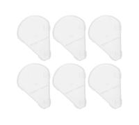 Ciieeo Lot de 6 Protège-pinceaux Surligneur en Plastique Blanc, Accessoire Maquillage pour Protection des Poils, Couverture Légère et Résistante, Compatible Trousse de Maquillage,