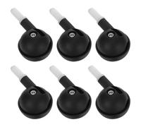 Ciieeo Lot de 6 Roues de Poussette en Pp Noir, Remplacement Silencieux et Solide, Installation Rapide pour Poussette Bébé et Déambulateur Usage Quotidien