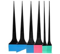 Ciieeo Lot de 6 Set de Pinceaux Applicateurs à Teinture Capillaire en Silicone Noir, Kit Professionnel pour Salon et Utilisation Maison, Brosses Faciles à Nettoyer pour Coloration