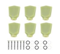 Ciieeo Lot de 6 Sets de Boutons D’accordage pour Guitare Acoustique, Poignées Vertes en Plastique, Accessoires pour Mécaniques D’instruments à Cordes, Compatibles Guitare Folk