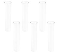 Ciieeo Lot de 6 Tubes Hydroponiques en Verre Transparent 20x100mm 15 ML Mini Vases Décoratifs pour Propagation de Plantes D’intérieur et Bureau Tubes Floraux pour Jardinage et Décoration