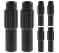 Ciieeo Lot de 6 Vis de Réglage du Barillet en Alliage D’Aluminium Noir pour Vélo Route, VTT et Vélo Pliant - Tendeur de Câble Précis pour Dérailleur et Frein, Réglage Fin du Tambour