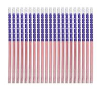 Ciieeo Lot de 60 Crayons à Mine en Bois Drapeau Américain Multicolores Gomme, Crayons Décoratifs et Multifonctions pour École, Bureau et Fêtes Patriotiques