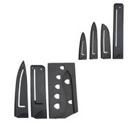 Ciieeo Lot de 7 Couvercles de Protection pour Cutter, Gardes Culinaires en Plastique Noir, Protège-lames de Sécurité, pour Couteaux Cuisine, Rangement et Transport en Plusieurs styles