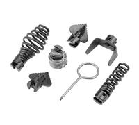 Ciieeo Lot de 7 Outils de Dragage des Eaux Usées Ressort D’Extension, Accessoires Noirs pour Débouchage Canalisation Évier et Wc, Kit Polyvalent pour Usage Domestique et Nettoyage