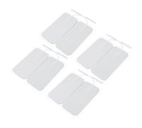 Ciieeo Lot de 8 Patchs de Massage Rectangulaires 5X10 CM en Non-Tissé Coussinets Électrodes de Auto-Adhésifs Haute Conductivité pour Appareils de Massage et Électrostimulation Usage