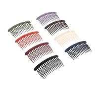Ciieeo Lot de 8 Peignes Latéraux pour Cheveux Français Mats, Couleurs Variées, Maintien Sûr et Doux, Accessoires Coiffure Féminins pour Fixation Frange et Usage Quotidien