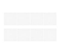 Ciieeo Lot de 8 Plaques de Grille de Filtre de Fond pour Aquarium en Plastique Blanc 29,5 Cm Trou de 1 Cm, Support D'isolation pour Filtration et Séparation des Poissons et Œufs, Média