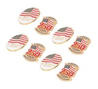 Ciieeo Lot de 8 set de Épinglettes à Épingle Américain Drapeau Patriotiques Broches Commémoratives Journée des Anciens et Fête Nationale 2026 Métal Solide Accessoires pour Vêtements