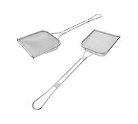 Ciieeo Louche à Friture En Acier Inoxydable Écumoire Carrée 2 Pièces Passoire Araignée Filtrer Résidus Pour Friteuse La Cuisine Professionnelle Et Domestique Pour Frites Et Poulet Frit