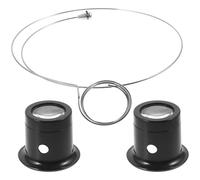 Ciieeo Loupe Frontale Grossissante 5X et 10x Monture en Acier, Lunettes Loupe de Bijoutier pour Réparation de Montres, Accessoires Précision pour Horlogerie et Inspection de Vitres