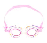 Ciieeo Lunettes de Natation pour Petite Fille en Silicone Doux Design Adorable, Anti-buée et Étanches, pour Piscine Paquet de Rangement Portable