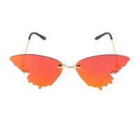 Ciieeo Lunettes de Soleil Drôles pour Garçon et Filles en PC Rouge Design Profilé et Coussinets Nez sans Trace, pour Camping et Voyages en Plein Air