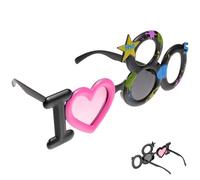 Ciieeo Lunettes Soirée Années 80 en Plastique, Montures Légères et Confortables, Accessoire Rétro pour Mascarades et Cosplay