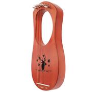 Ciieeo Lyre-harpe à 7 Cordes pour Débutants, Instrument de Musique en Bois Naturel Cordes Métalliques, Kit Portable Tige D’accordage, Harpe Délicate pour Adultes et Garçon et Filles,