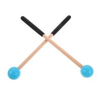 Ciieeo Maillets de Percussion pour Xylophone et Marimba en Bois et Caoutchouc, Poignée Ergonomique Antifadigue, pour Interaction Parent-garçon et Filles la Maison, 1 Paire Bleue