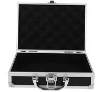 Ciieeo Mallette à Outils en Aluminium Noir 23X16X7 CM Boîte Rigide Portable pour Instruments et Appareils Électroniques Coffret de Rangement Multifonction Compact et Résistant Sacoche