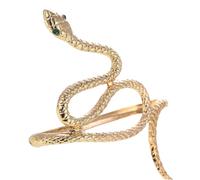 Ciieeo Manchette Bijoux de Bras Stylés Serpent en Alliage Or Bracelet Design Ouvert Confortable pour Femmes et Filles, pour Anniversaires et Concours