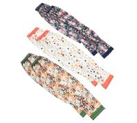 Ciieeo Manchons de Protection UV pour Jardinage 3 Paires en Polyester Manches Longues Motifs Feuilles et Fleurs pour Femmes Jardinières
