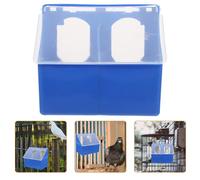 Ciieeo Mangeoire à Pigeons en Plastique Résistant à l'usure Deux Trous Grosse Capacité Accessoire pour Oiseaux Domestiques Mangeoire Pratique pour Animaleries et Couleur Aléatoire