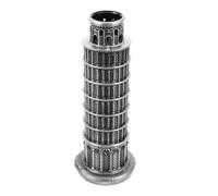 Ciieeo Maquette Bâtiment Italie 15 Cm en Alliage de Zinc Argenté, Figurine Architecturale Miniature Décorative pour Table et Bureau, Décoration Intérieure de Maison et Fête