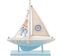 Ciieeo Maquette De Voilier en Bois Maquettes De Bateaux en Bois Maquette De Voilier en Bois Coquillages Bleu Ciel