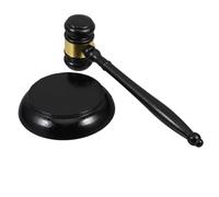 Ciieeo Marteau de Juge en Bois Massif Portable, Marteau de Vente aux Enchères Compact, Maillet de Cour pour Avocat et Commissaire-priseur, Outil Pratique pour Salle D’Audience et