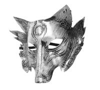 Ciieeo Masque de Loup Vintage Argenté pour Halloween, Masque Intégral Effrayant pour Cosplay et Fête, Accessoire Léger et Confortable pour Carnaval et Soirées Déguisées Adultes