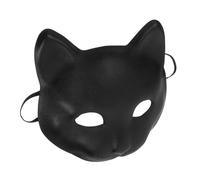 Ciieeo Masque Demi-visage De Panthère Cosplay En Matériau Léger Bande Élastique Réglable Pour Bal Masqué Et Fête, Masque Animal Noir Pour Adultes,