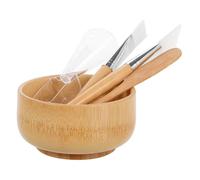 Ciieeo Mélangeur Petit pour Masque Facial avec Spatule, et Pinceau Doux, Kit 4 Pièces pour Soins Visage à Domicile, Outil Écologique Multifonction pour Maquillage et Soin Peau