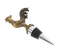 Ciieeo Metal Rooster Wine Bottle Stopper Reusable Festival Bar Accessory With Airtight Seal Decorative Animal Plug For Party Drink Sealer And Liquor Pouring Nozzle