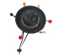Ciieeo Mini Accessoire Coiffure Créatif Chapeau de Carnaval Mexique en Tissu Noir Léger et Non Décolorant pour Fêtes Masquées et Soirées à Thème