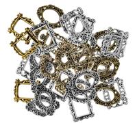 Ciieeo Mini Cadres Photo en Métal pour Nail Art Vintage Baroque, 40 Pièces, Décorations D'ongles Rétro pour Salon et Usage Personnel