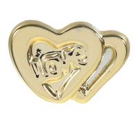 Ciieeo Mini Ornement Cœur en Céramique Dorée Décoration de Table Saint-Valentin Panneau de Table Mariage Statuette Mini Cœur Décoratif pour Chambre et Bureau Décoration Romantique