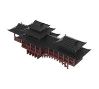 Ciieeo Miniature de Jardin Plastique Décoratif Ornement Asiatique Ancien avec Voûté et Long Corridor Statue Chinoise pour Bonsaï Aquarium et Paysage de Cour