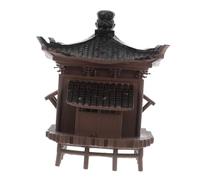 Ciieeo Miniature Pavilion for Fish Tank Asian Zen Garden Sculpture Plastic Micro Landscape Ornament for Aquarium Bonsai Decorations