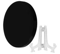 Ciieeo Miroir Obsidienne Noir Support Aléatoire, Décoration de Bureau et Chambre, Miroir Rond 6Cm pour Divination et Esthétique Gothique, Plaques en Pierre Naturelle Couleur Aléatoire