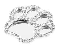 Ciieeo Miroir pour de Maquillage Argentée de Chat Portable de Patte de Accessoire Coque Alliage de Zinc DIY Téléphone pour Décoration