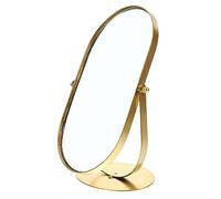 Ciieeo Miroir Vintage de Maquillage Portable en Métal et Verre, Miroir de Bureau pour Se Maquiller, pour Coiffeuse et Table de Toilette