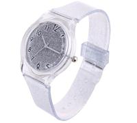 Ciieeo Montre-Bracelet Transparente pour Apprendre L'heure Facilement Bracelet en Silicone Ajustable, Confortable à Porter, Design Créatif et Pailleté pour Garçon et Filles