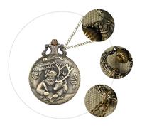 Ciieeo Montre de Poche Père Noël Vintage à Quartz Grand Format en Alliage Chaîne Amovible Horloge Rétro pour Camping Randonnée et Chasse Coffret Présent Noël Garçon et Filles